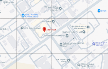 AJ Devtech Private Limited location map: Atrium at Quark city, Mohali, Punjab